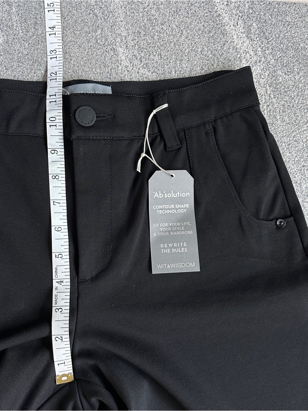 NWT Wit & Wisdom Absolution Whitney Skyrise Black Wide Leg Dress Pant Pockets 4P - Picture 14 of 16